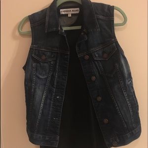Express Jean Jacket Vest- Size Small